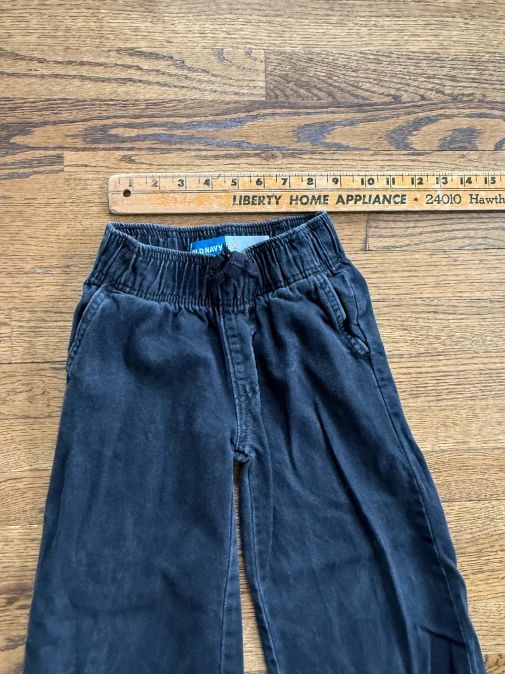 Old Navy Black Wide-Leg Kids Jeans with Elastic Waist
